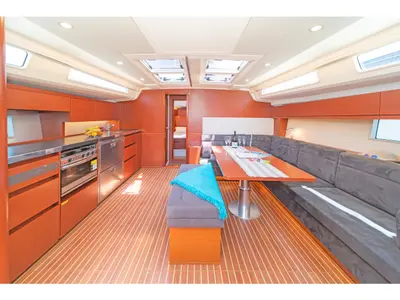 Galley of El Grande, a Hanse 508 sailboat at Municipal Unit of Rhodes, Greece