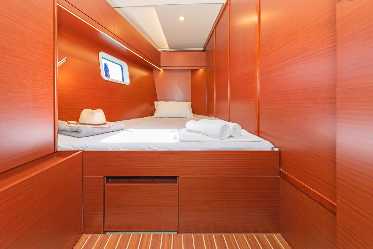 Cabin on El Grande, a Hanse 508 sailboat at Municipal Unit of Rhodes, Greece