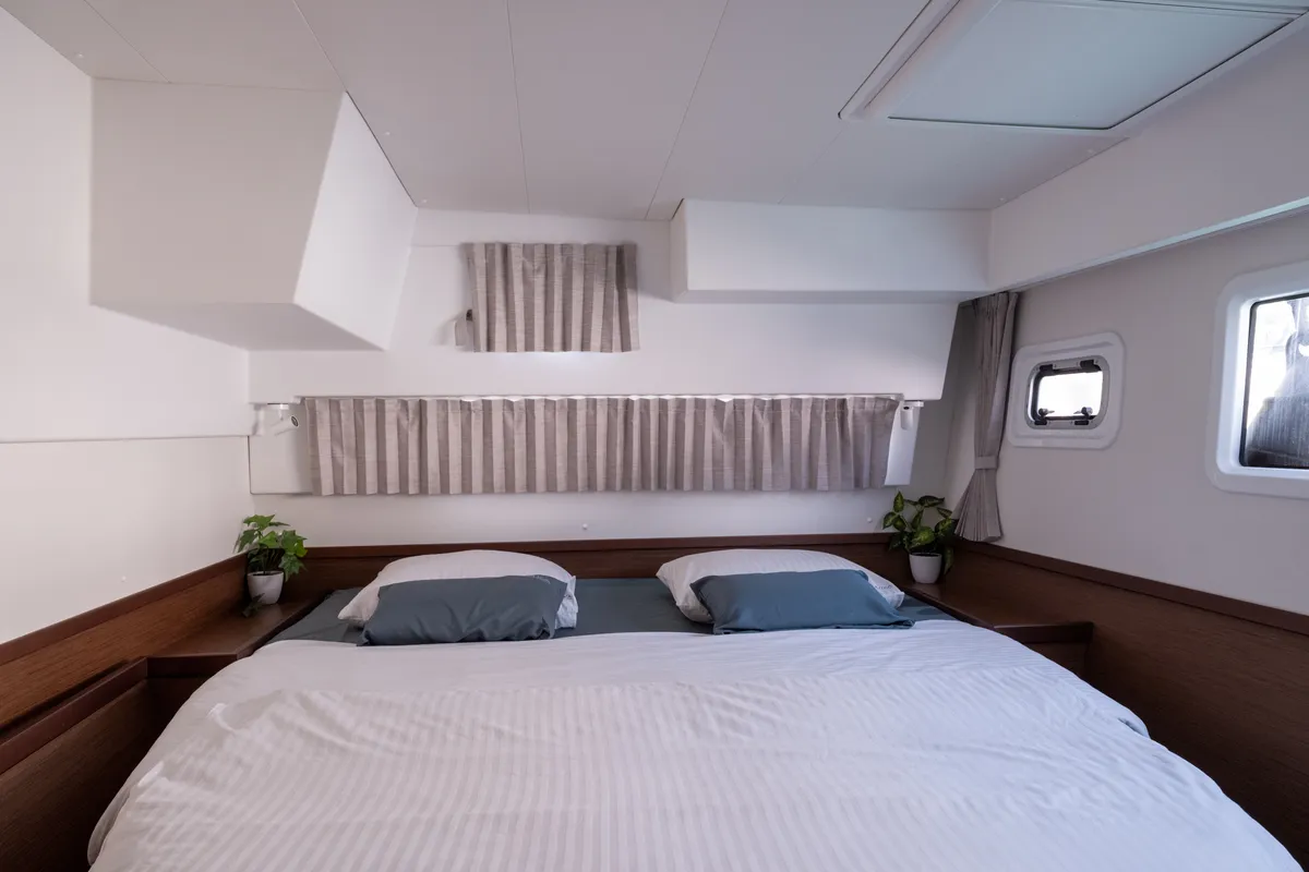 Cabin on Jutka, a Lagoon 42 catamaran at Dubrovnik, Croatia