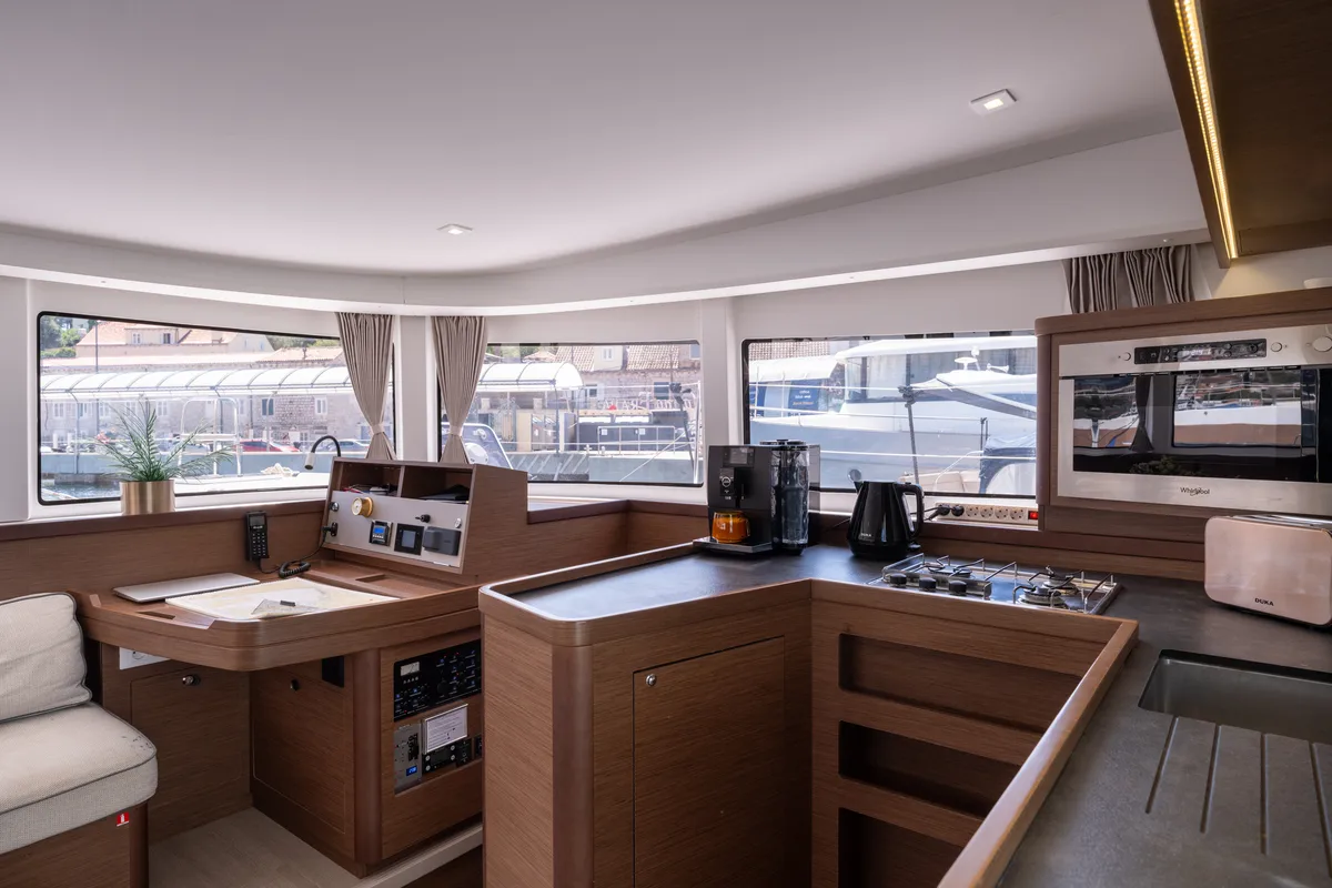 Galley of Jutka, a Lagoon 42 catamaran at Dubrovnik, Croatia