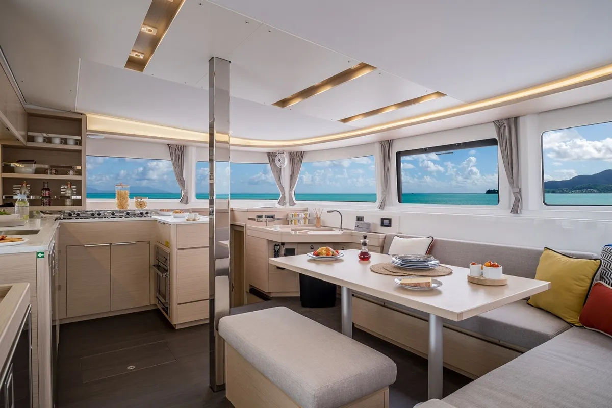 Galley of Paradise, a Lagoon 46 catamaran at Grad Trogir, Croatia
