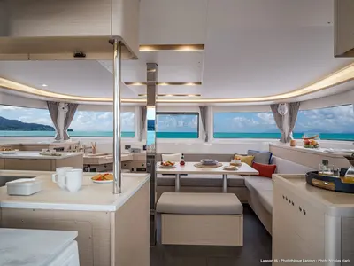 Salon of Paradise, a Lagoon 46 catamaran at Grad Trogir, Croatia