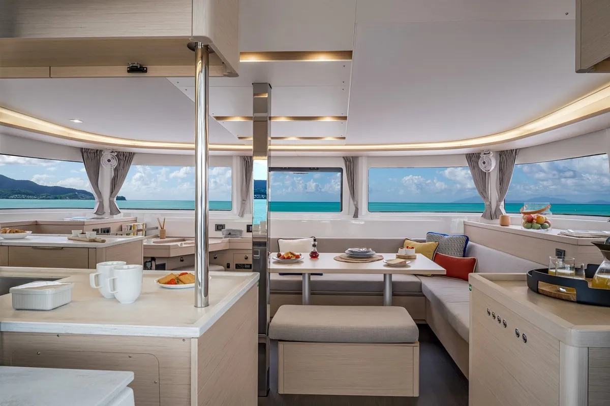 Salon of Paradise, a Lagoon 46 catamaran at Grad Trogir, Croatia