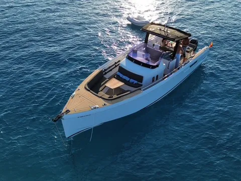 Fjord 38 Express, a Fjord 38 Express motorboat at Ibiza, Spain