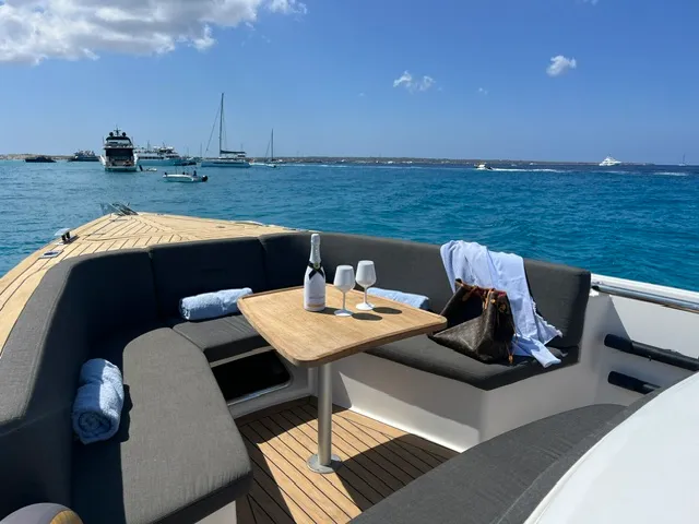 Fjord 38 Express, a Fjord 38 Express motorboat at Ibiza, Spain