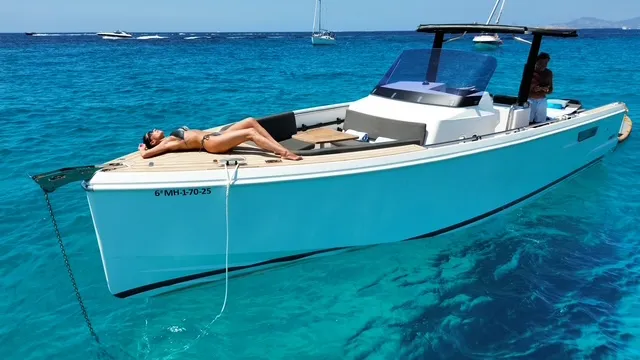 Fjord 38 Express, a Fjord 38 Express motorboat at Ibiza, Spain