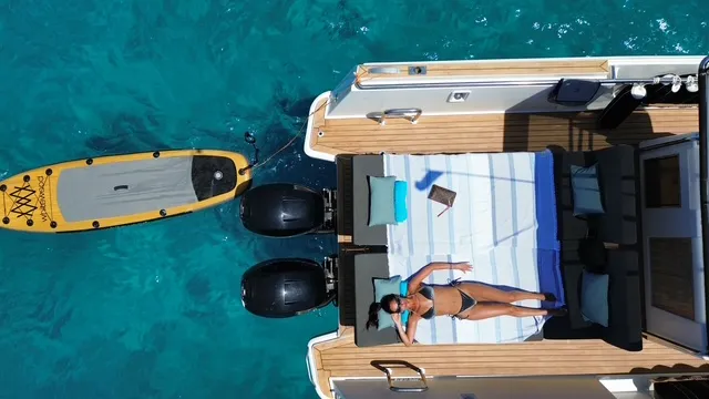 Fjord 38 Express, a Fjord 38 Express motorboat at Ibiza, Spain