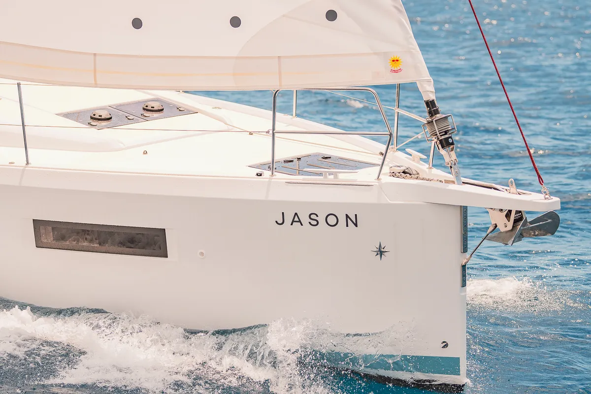 Jason, a Jeanneau Sun Odyssey 490 sailboat at Athens, Greece