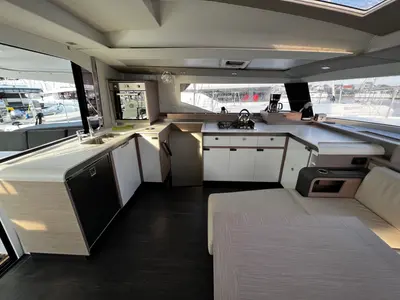 Galley of Santa Maria, a Fountaine Pajot Elba 45 catamaran at Sukošan, Croatia