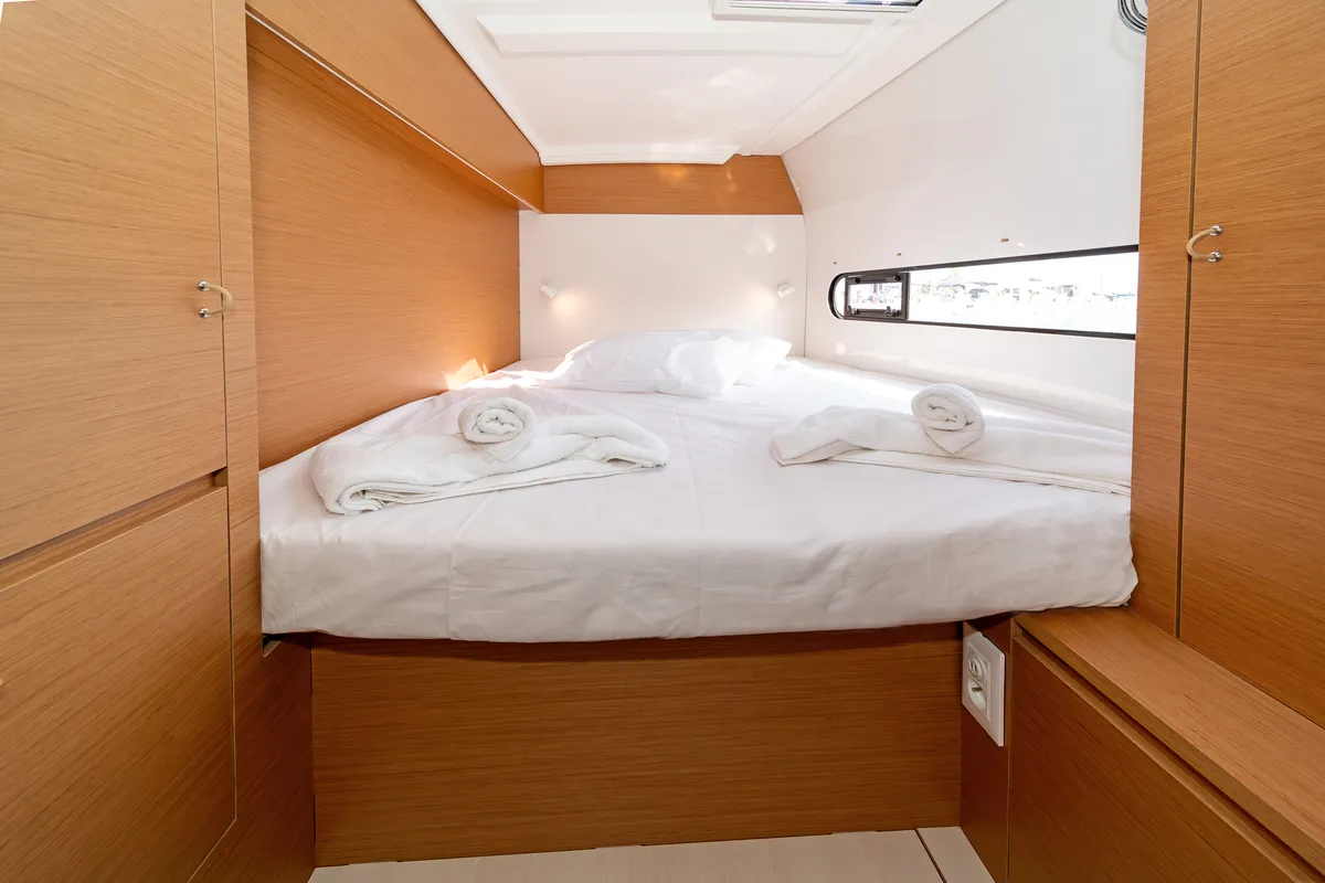 Cabin on Luna, a Excess 11 catamaran at Kontokali, Greece