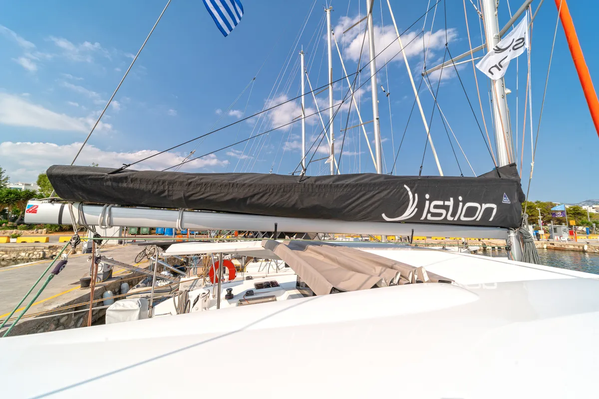 Luna, a Excess 11 catamaran at Kontokali, Greece
