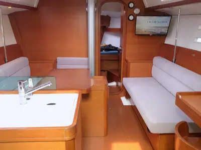 Salon of Passion, a Dufour 40E sailboat at Flensburg, Germany
