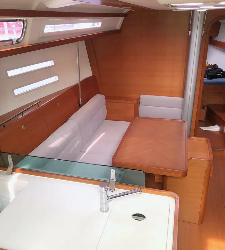 Salon of Passion, a Dufour 40E sailboat at Flensburg, Germany