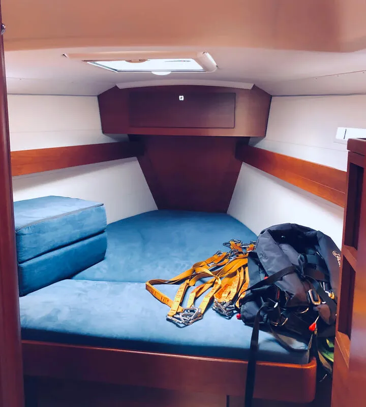 Cabin on Passion, a Dufour 40E sailboat at Flensburg, Germany