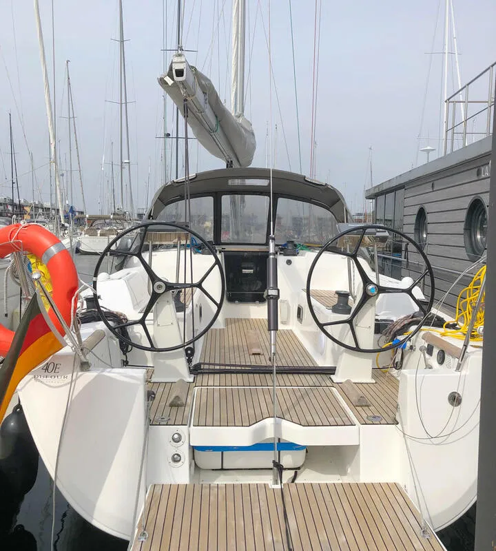 Cockpit of Passion, a Dufour 40E sailboat at Flensburg, Germany