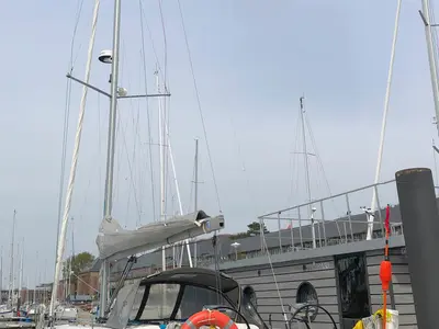 Deck of Passion, a Dufour 40E sailboat at Flensburg, Germany