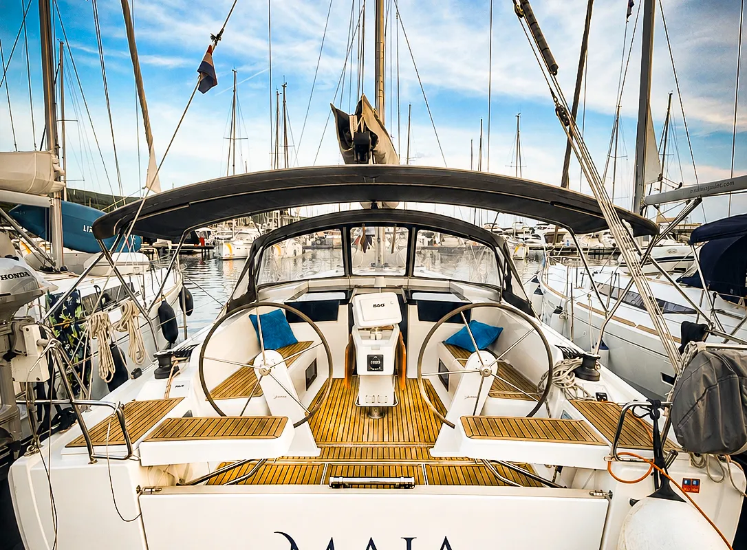 Maja, a Hanse 418 sailboat at Punat, Croatia