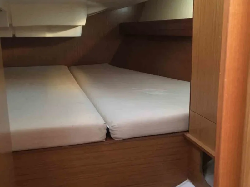 Cabin on Sofia, a Jeanneau Sun Odyssey 39i sailboat at Preveza, Greece