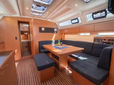 Salon of Nauti Girl, a Bavaria Cruiser 46 sailboat at Kaštela, Croatia