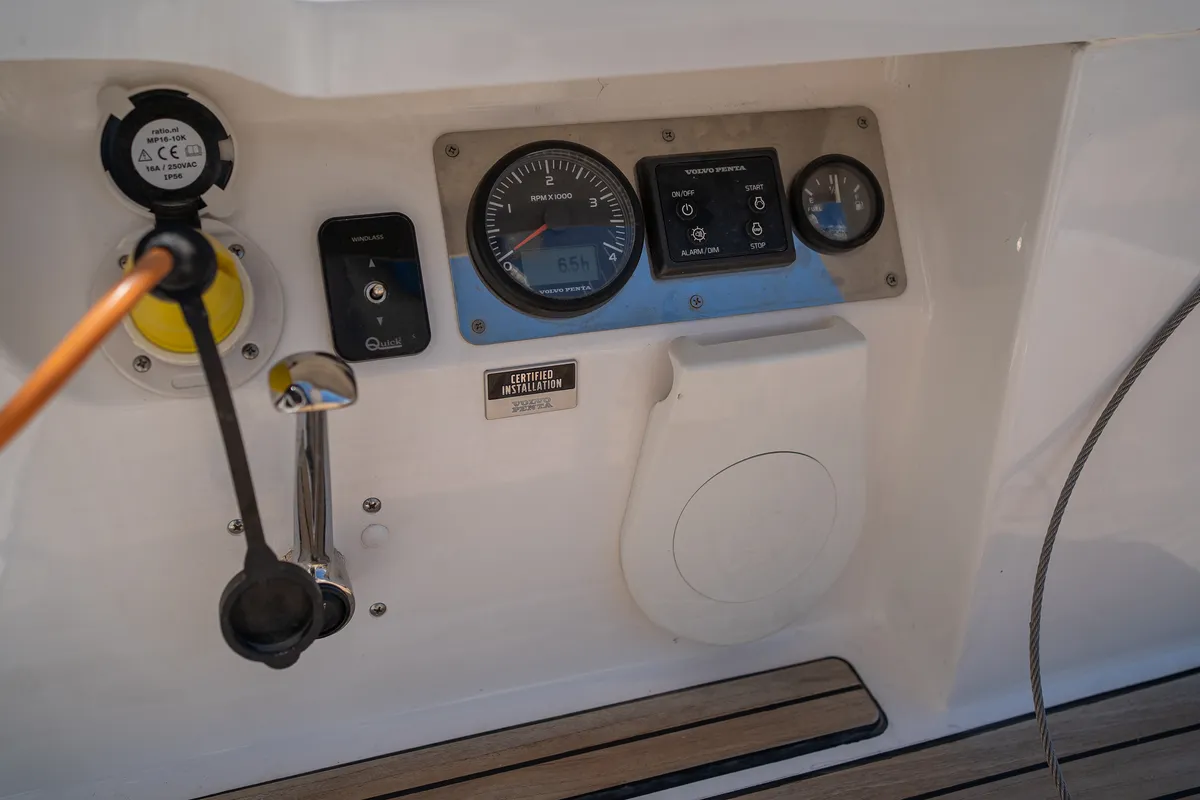 Nauti Girl, a Bavaria Cruiser 46 sailboat at Grad Kaštela, Croatia