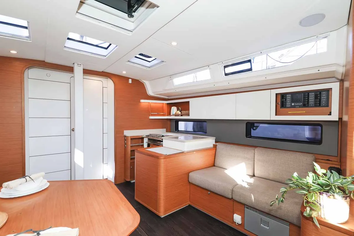 Salon of Acrux, a Dufour 44 sailboat at Grad Biograd na Moru, Croatia