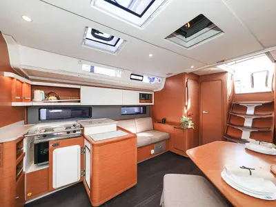 Galley of Acrux, a Dufour 44 sailboat at Grad Biograd na Moru, Croatia