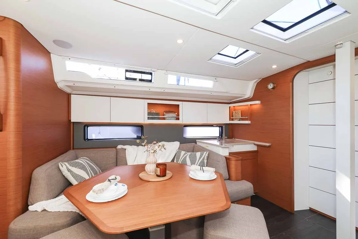 Salon of Acrux, a Dufour 44 sailboat at Grad Biograd na Moru, Croatia