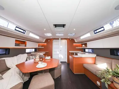Salon of Acrux, a Dufour 44 sailboat at Grad Biograd na Moru, Croatia