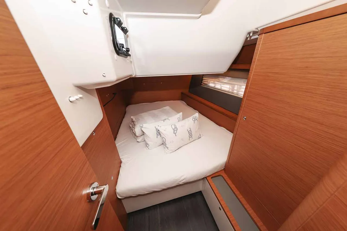 Cabin on Acrux, a Dufour 44 sailboat at Grad Biograd na Moru, Croatia