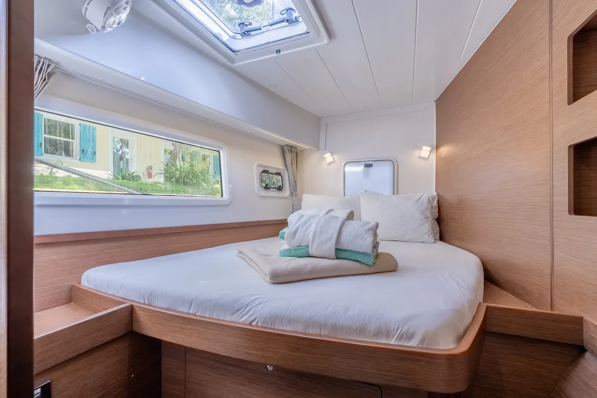 Cabin on Arctic Fantasy II, a Lagoon 42 catamaran at Road Town, British Virgin Islands