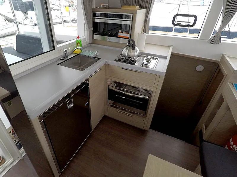 Galley of Tom Cat, a Lagoon 40 catamaran at Grad Šibenik, Croatia