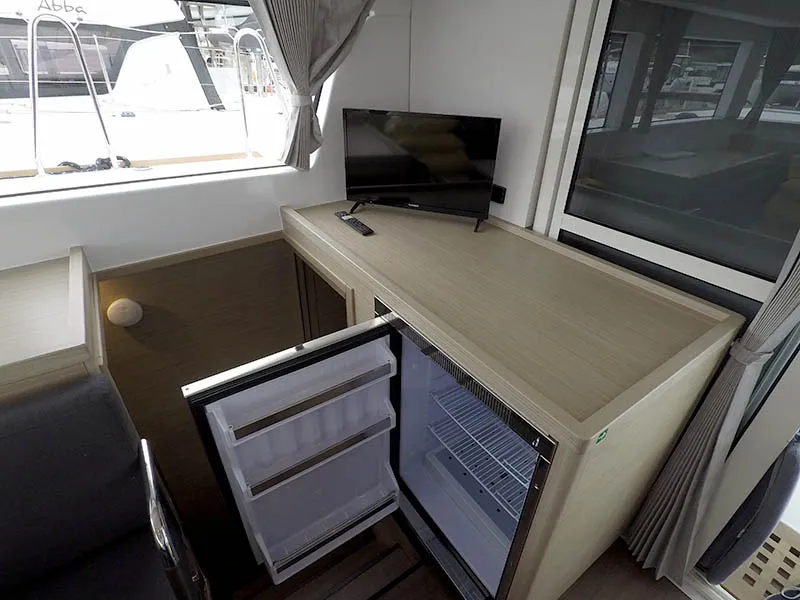 Salon of Tom Cat, a Lagoon 40 catamaran at Grad Šibenik, Croatia