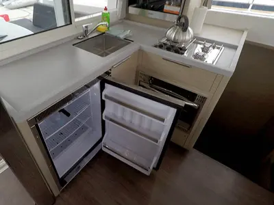 Galley of Tom Cat, a Lagoon 40 catamaran at Grad Šibenik, Croatia
