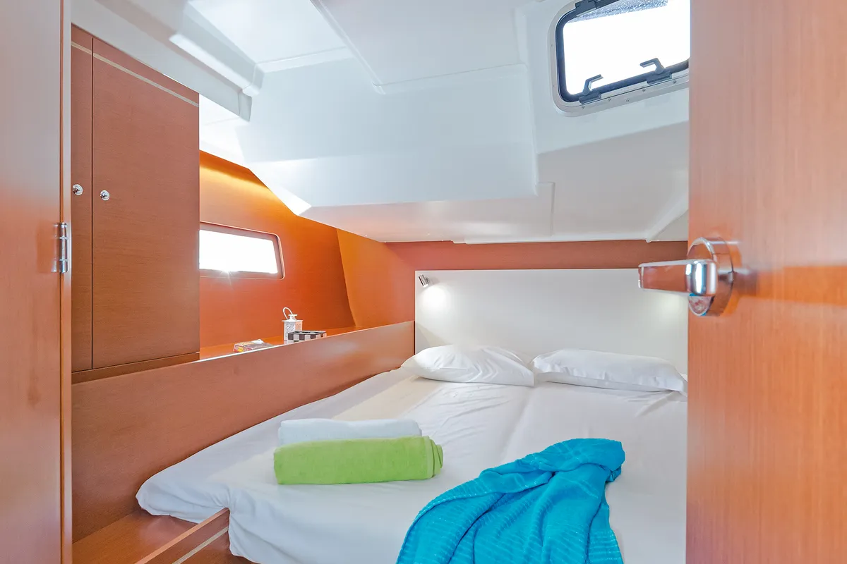 Cabin on Calypso, a Beneteau Oceanis 51.1 sailboat at Municipal Unit of Lefkada, Greece