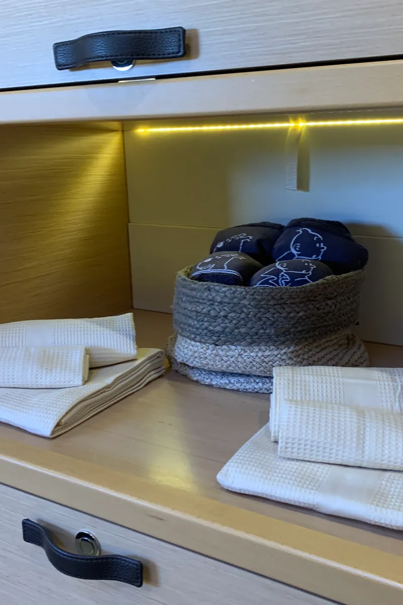 Cabin on Lagoon 52, a catamaran at Santa Eulària des Riu, Spain