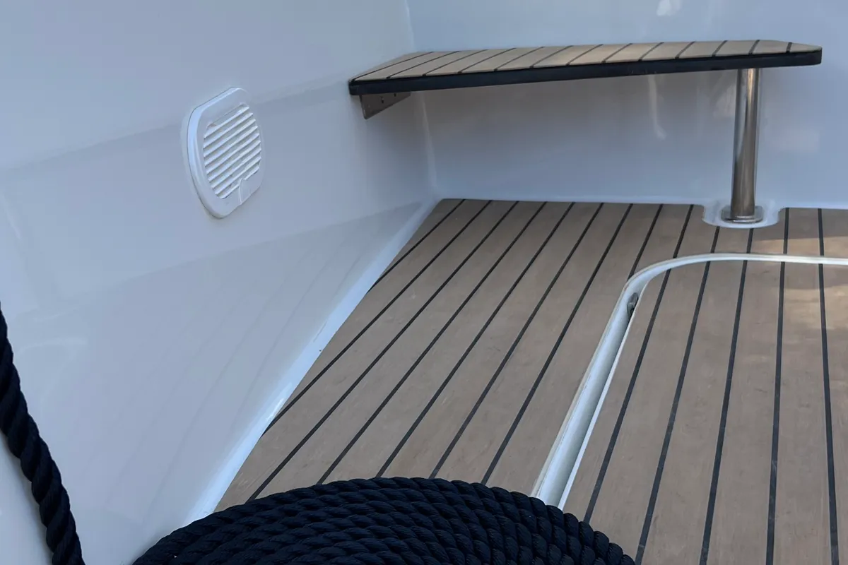 Deck of My Precious ''E'', a Fountaine Pajot Aura 51 catamaran at Municipal Unit of Ellomenos, Greece