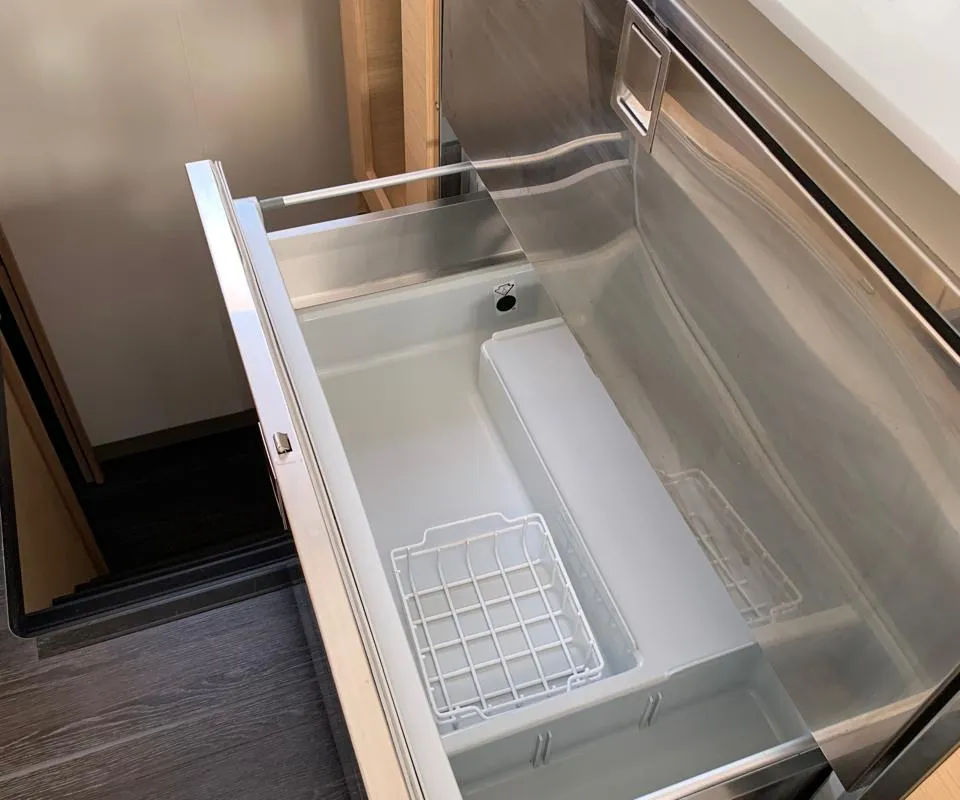 Galley of My Precious ''E'', a Fountaine Pajot Aura 51 catamaran at Municipal Unit of Ellomenos, Greece