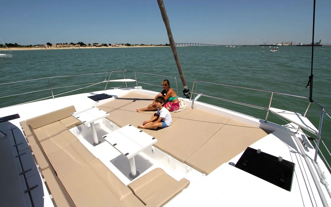 Hogwarts, a Bali 4.3 catamaran at Olbia, Italy