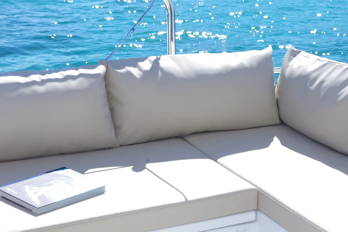 Hogwarts, a Bali 4.3 catamaran at Olbia, Italy