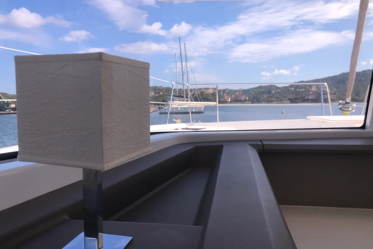 Hogwarts, a Bali 4.3 catamaran at Olbia, Italy
