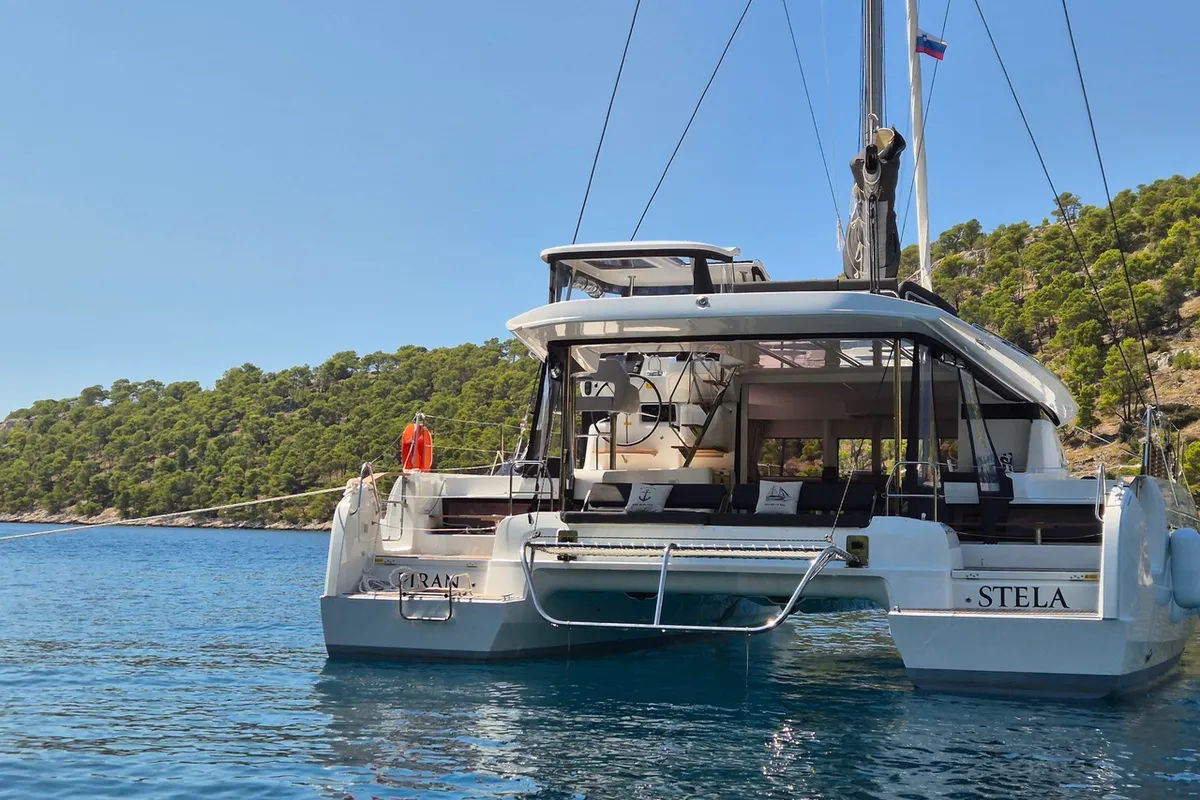 Stela, a Lagoon 43 catamaran at Seget Donji, Croatia