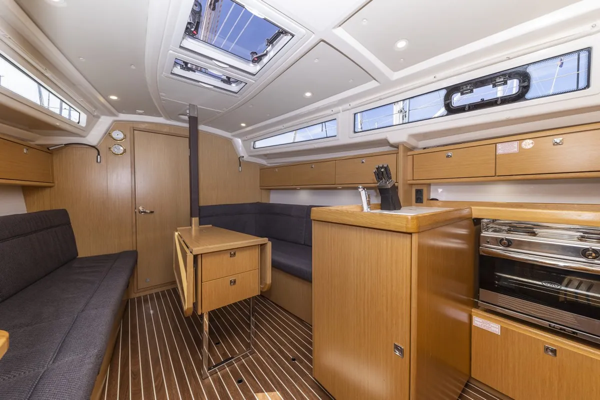 Galley of Lena, a Bavaria Cruiser 34 Style sailboat at Zadar, Croatia
