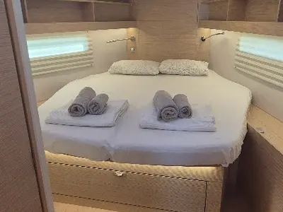 Cabin on Demirs, a Hanse 410 sailboat at Fethiye, Turkey