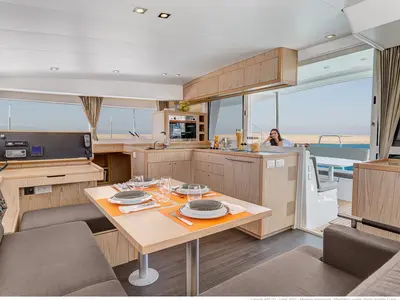 Galley of Shyva, a Lagoon 400 S2 catamaran at Municipal Unit of Lefkada, Greece