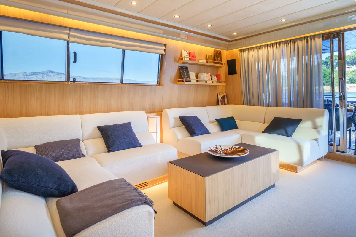 Salon of Phantom, a Gulet Motoryacht motor yacht at Split, Croatia