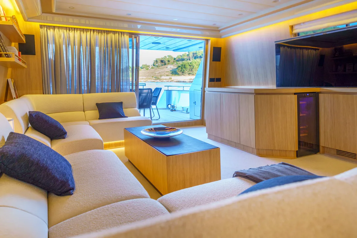Salon of Phantom, a Gulet Motoryacht motor yacht at Split, Croatia