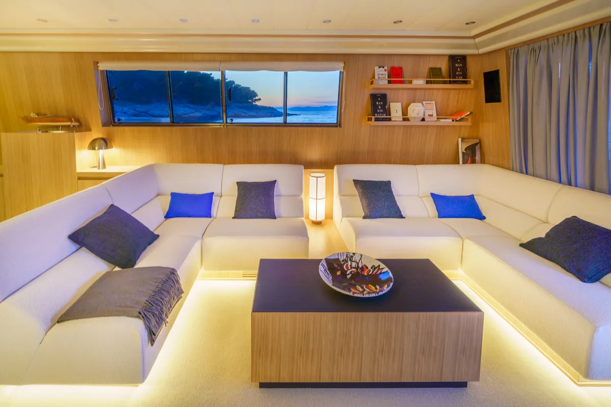 Salon of Phantom, a Gulet Motoryacht motor yacht at Split, Croatia