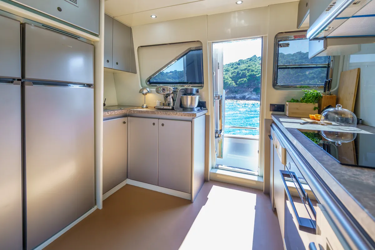 Galley of Phantom, a Gulet Motoryacht motor yacht at Split, Croatia