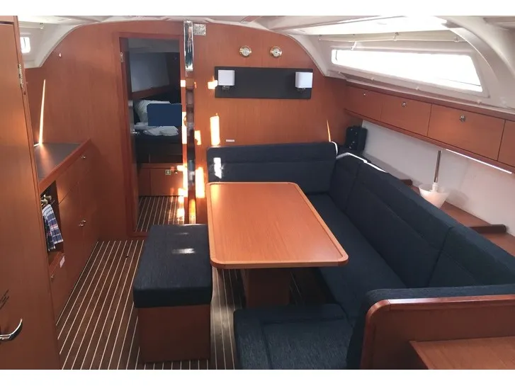 Salon of Dioni, a Bavaria Cruiser 41 sailboat at Athens, Greece