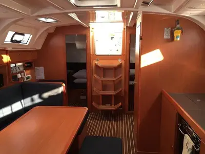 Salon of Dioni, a Bavaria Cruiser 41 sailboat at Athens, Greece
